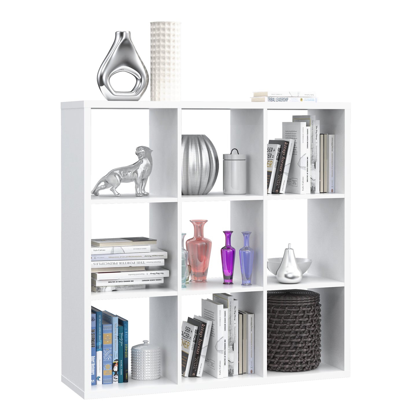 mauro 3x3 storage unit in matt white