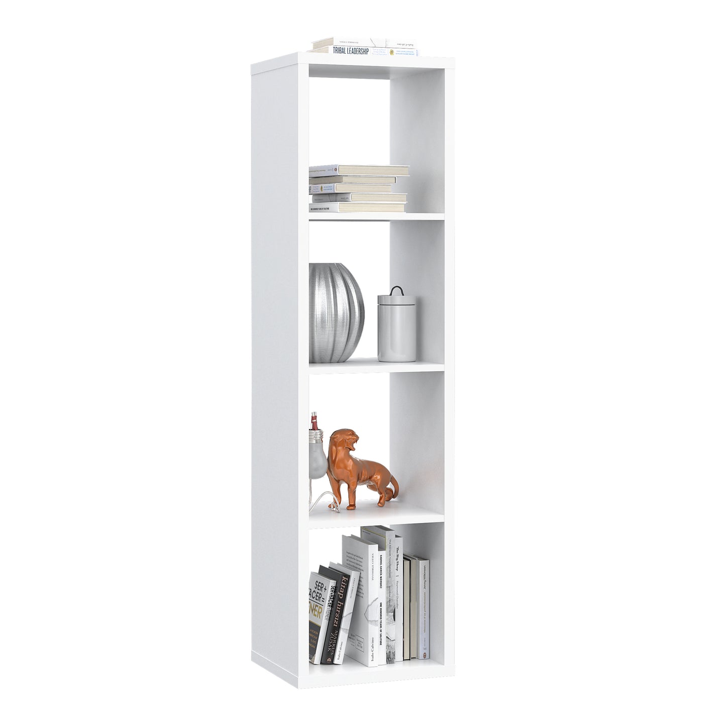 mauro 3 shelves storage unit in matt white