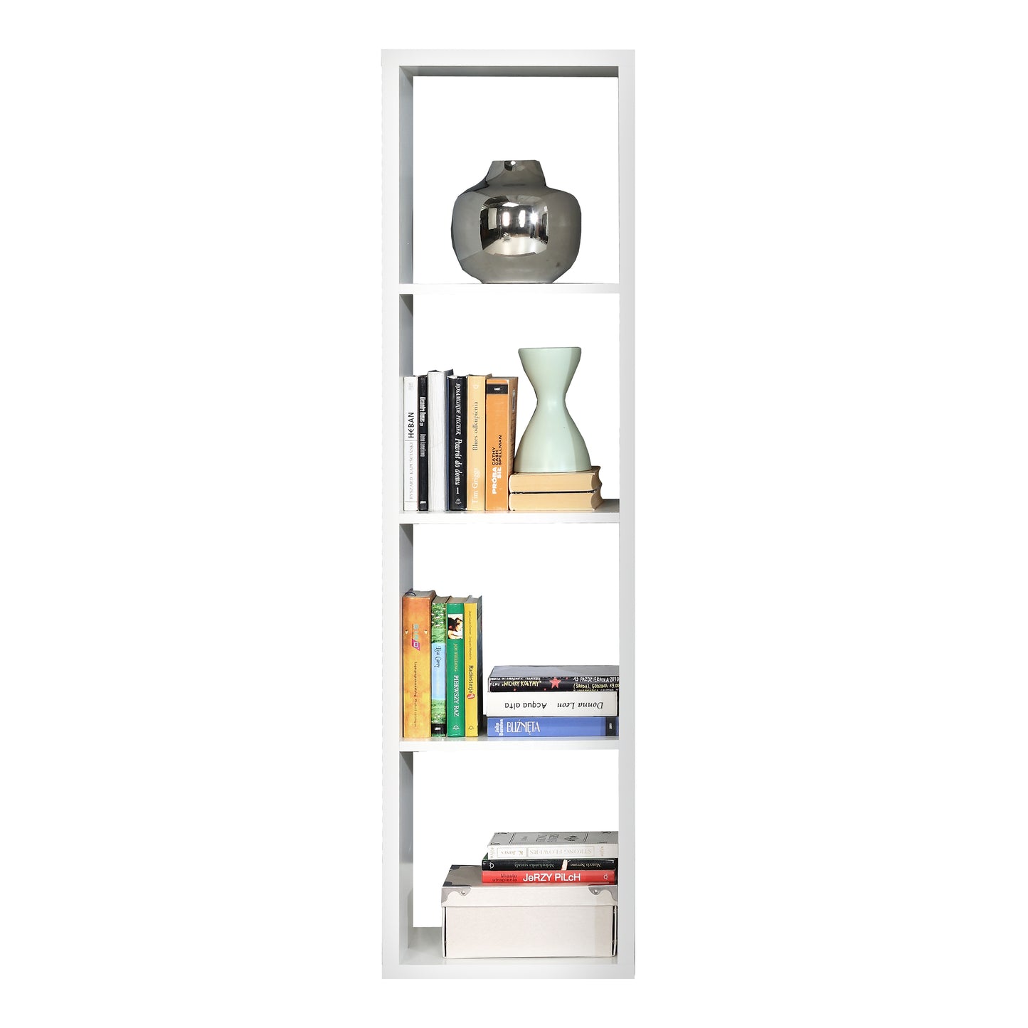 mauro 3 shelves storage unit in matt white
