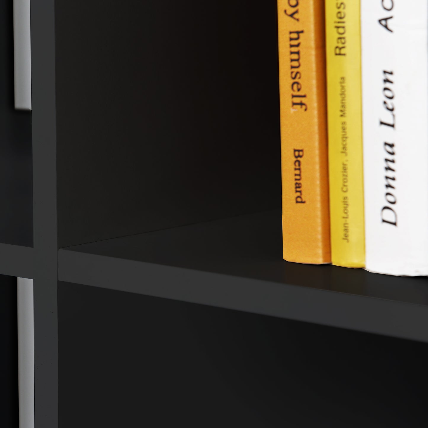 mauro 3 shelves storage unit in matt black