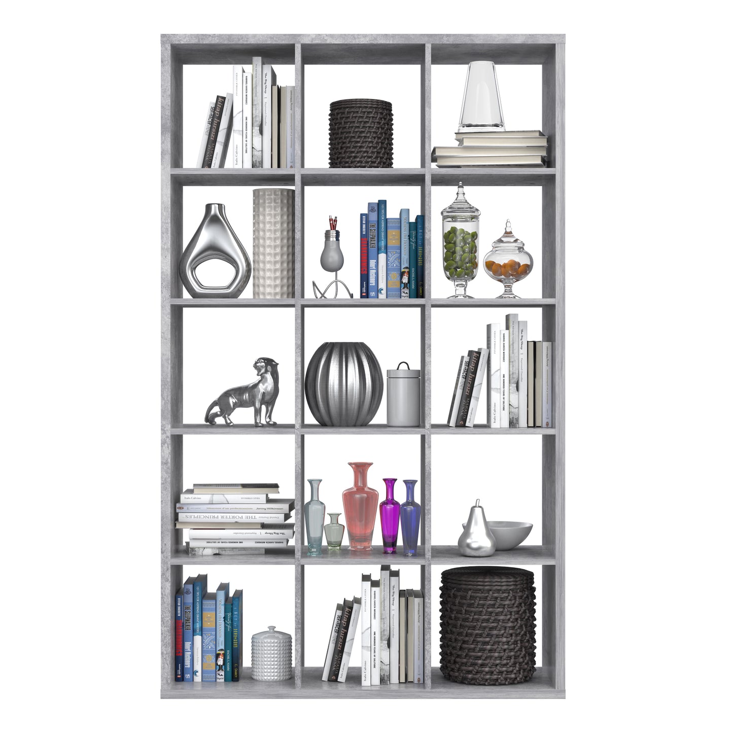 mauro 3x5 storage unit in concrete grey