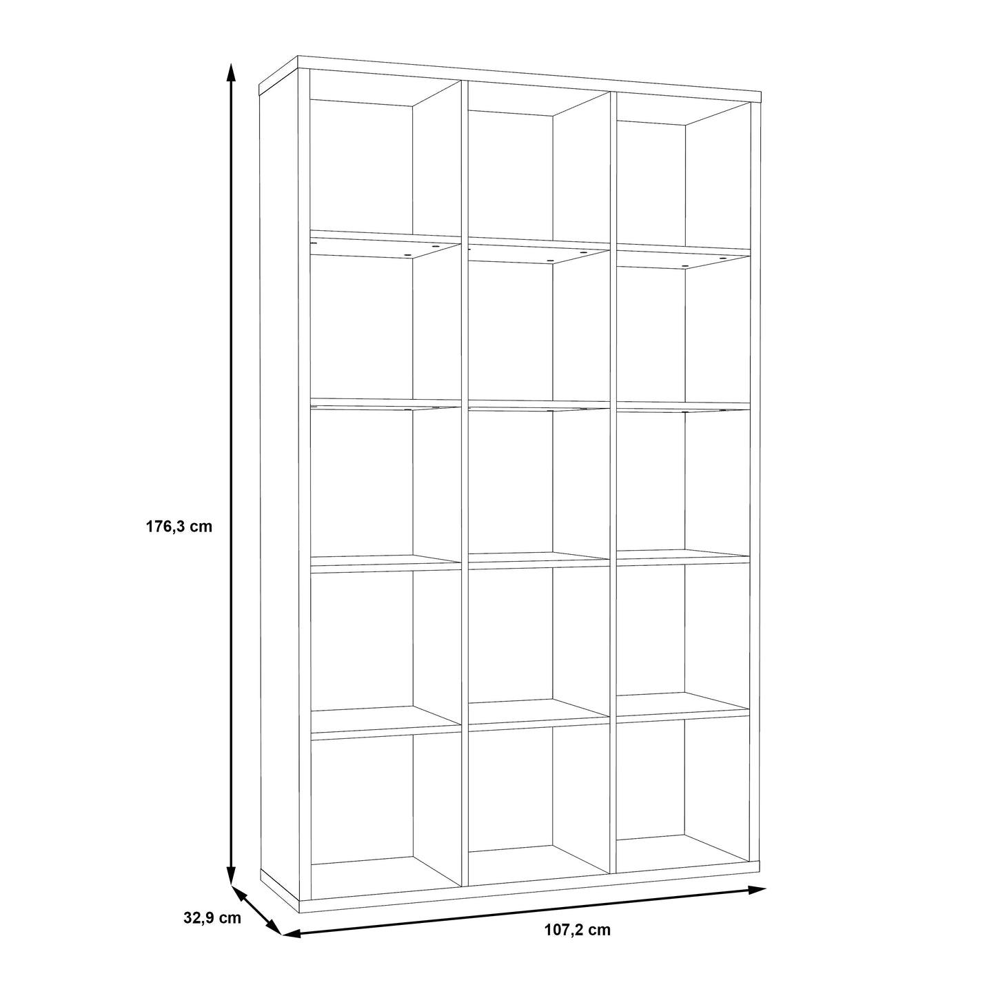 mauro 3x5 storage unit in matt black