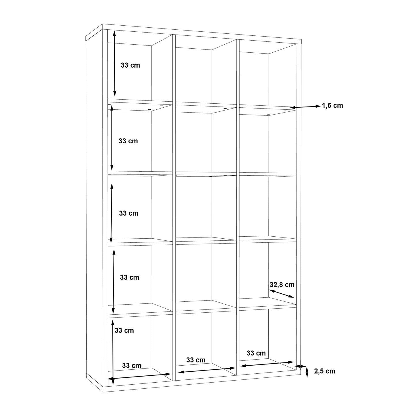 mauro 3x5 storage unit in matt black