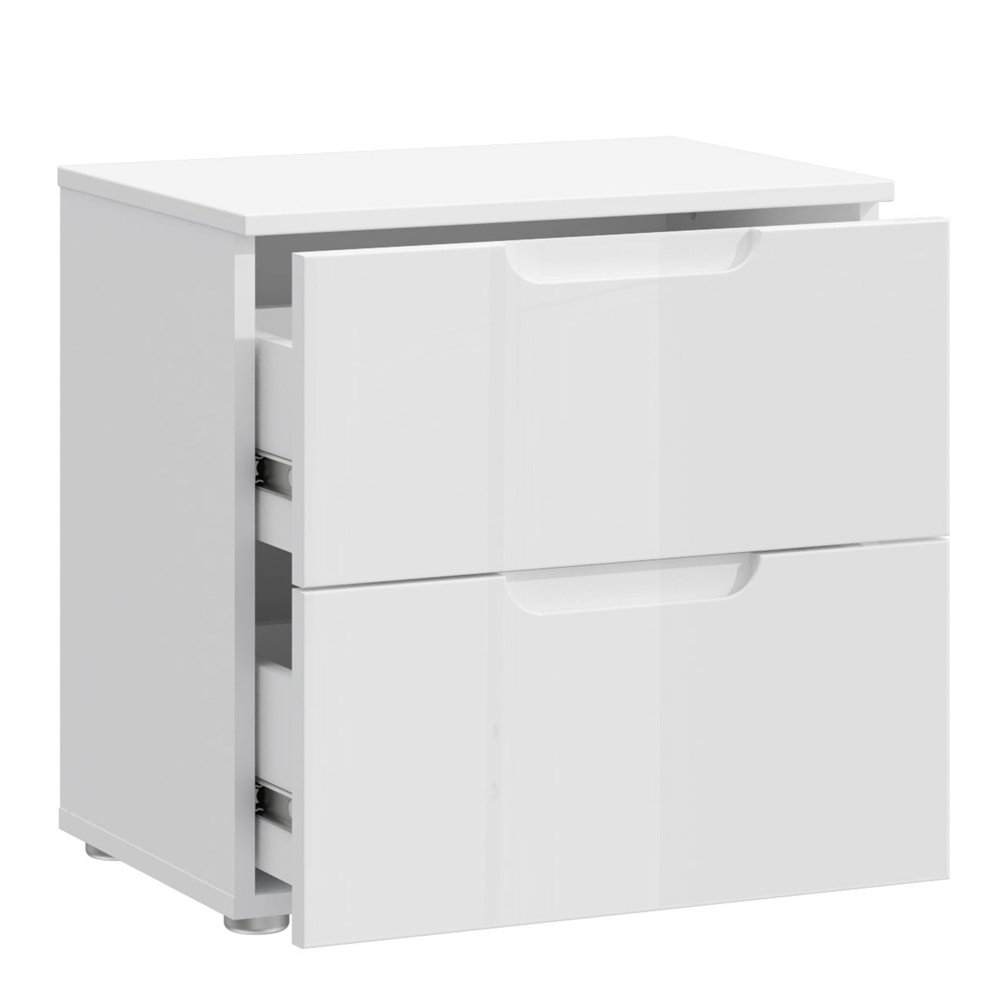 sienna bedside in white/white high gloss