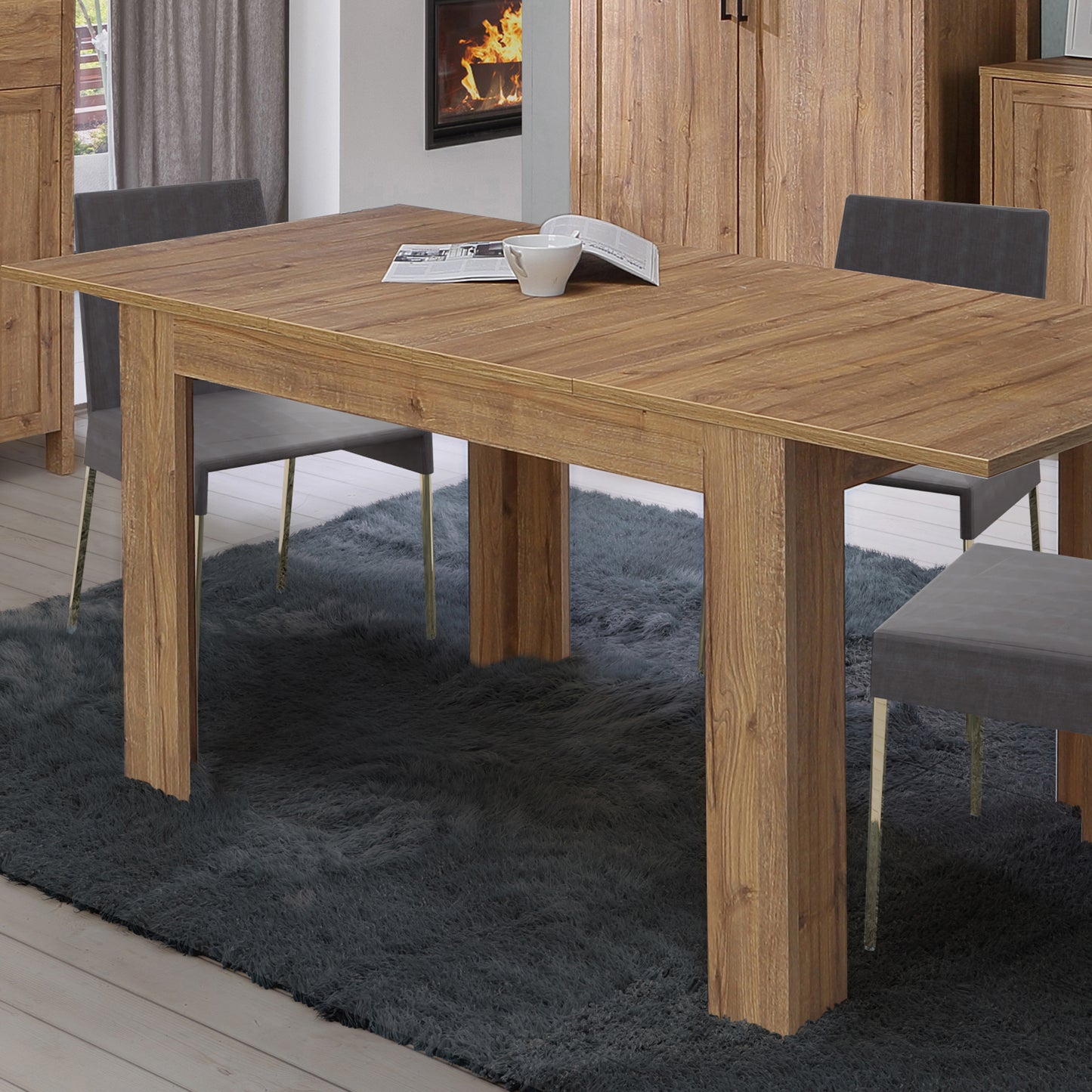 malte brun extending dining table 120 cm in waterford oak