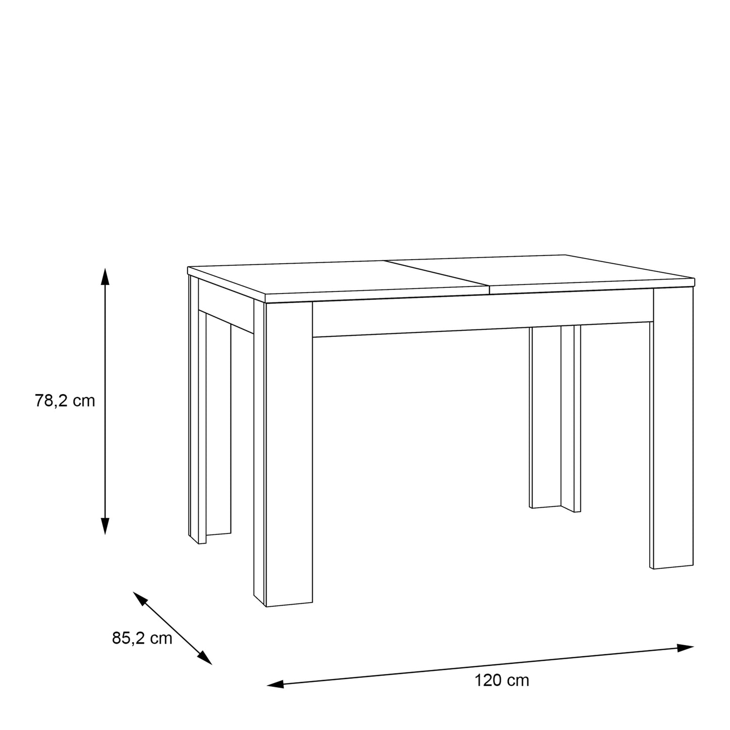 malte brun extending dining table 120 cm in waterford oak