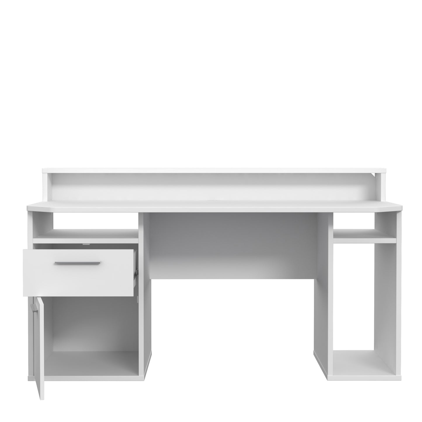 tezaur white gaming desk with colour changing led