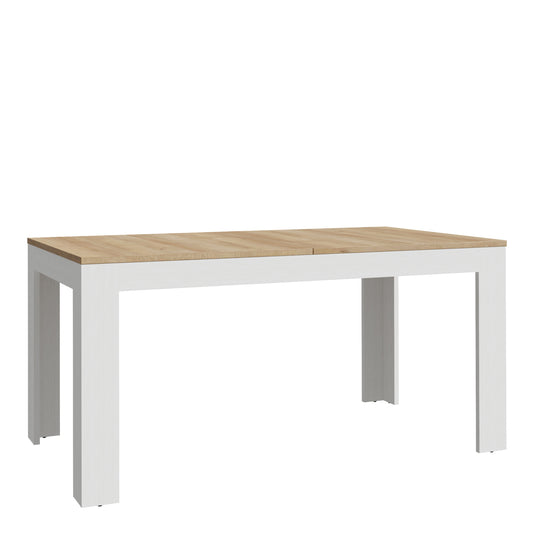 bohol extending dining table 160-207cm in riviera oak/white