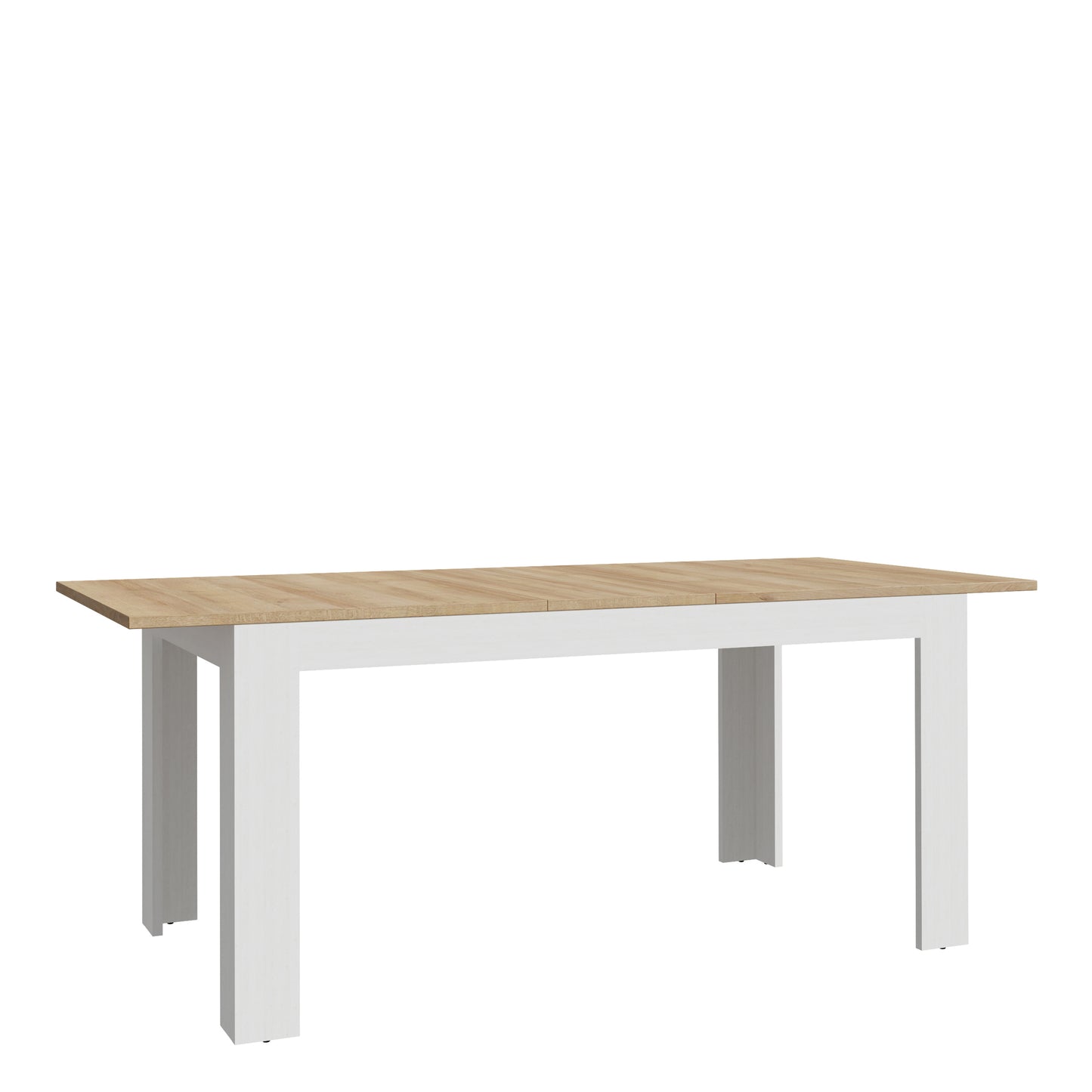 bohol extending dining table 160-207cm in riviera oak/white