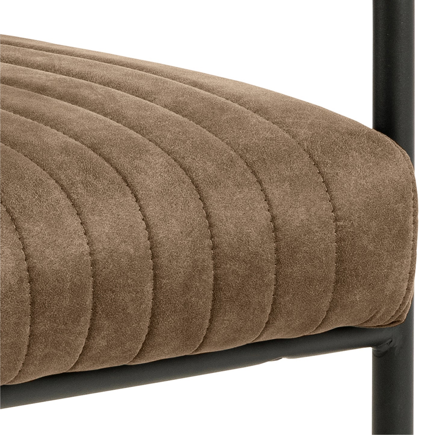 adele dining chair in light brown fabric set of 2