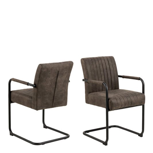 adele dining chair in grey fabric set of 2