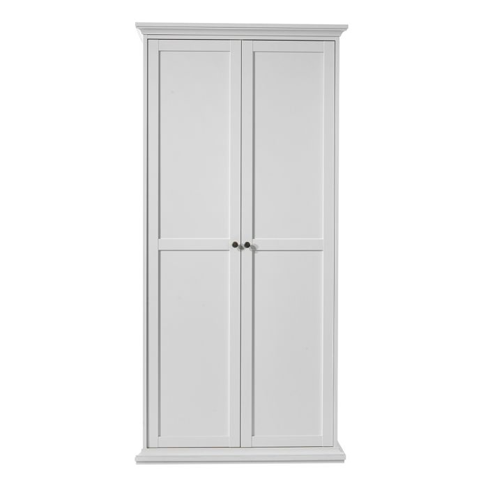 Paris Wardrobe with 2 Doors in White