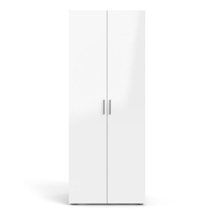 Pepe Wardrobe with 2 Doors in Oak with White High Gloss