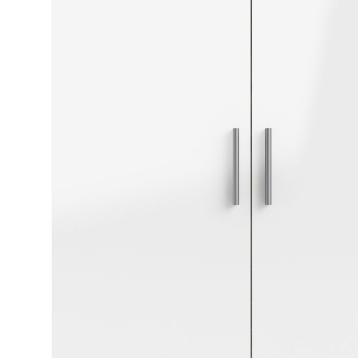 Pepe Wardrobe with 2 Doors in Oak with White High Gloss