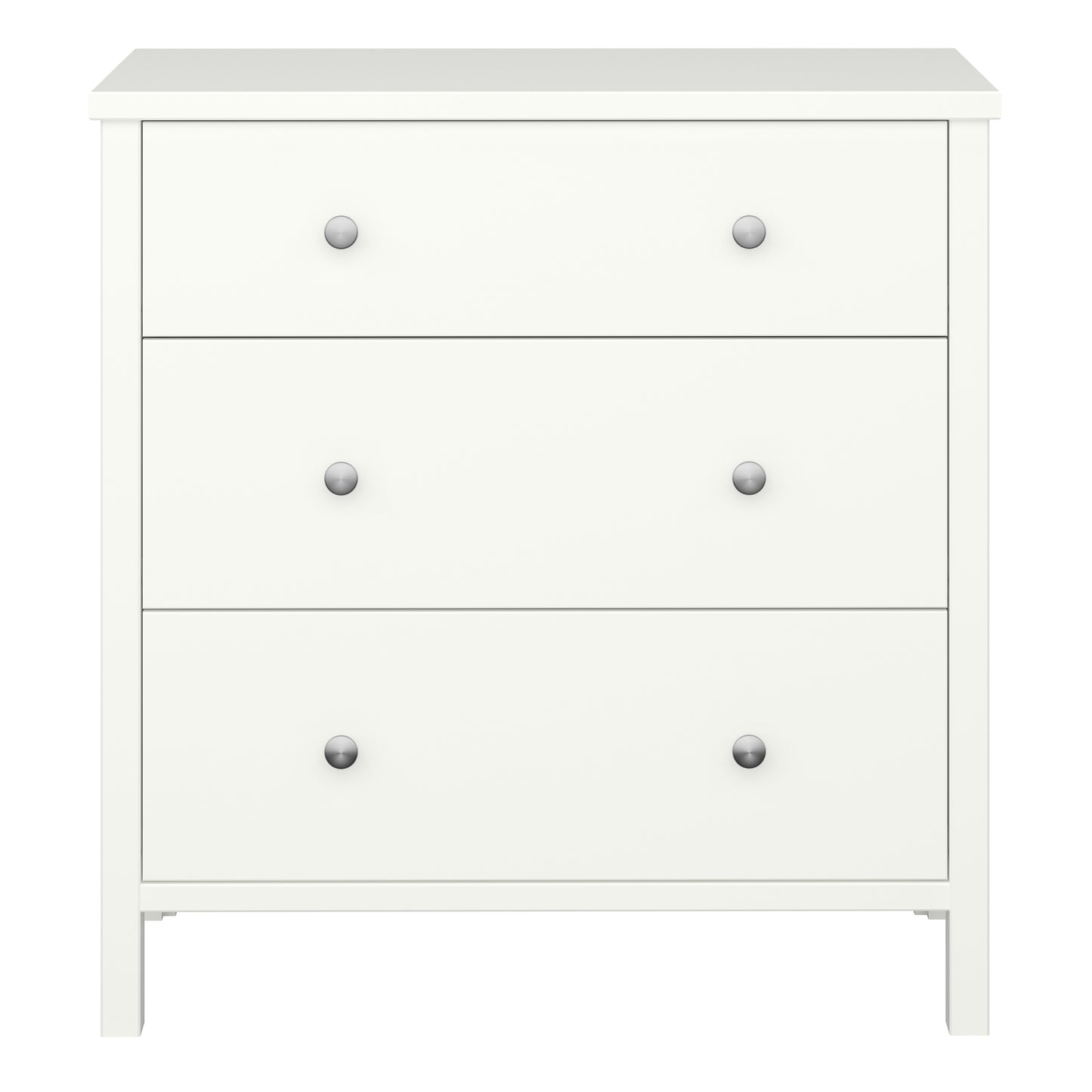 tromso 3 drawer chest off white