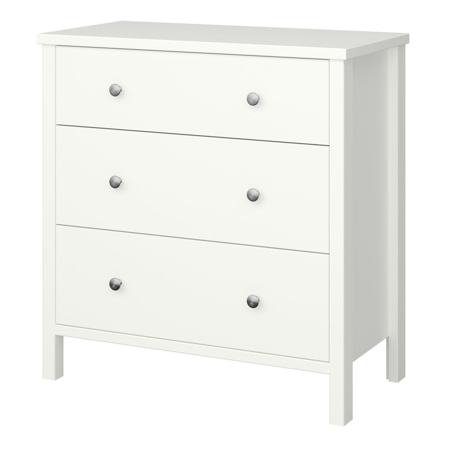 tromso 3 drawer chest off white