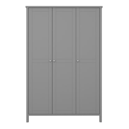 tromso 3 door wardrobe grey