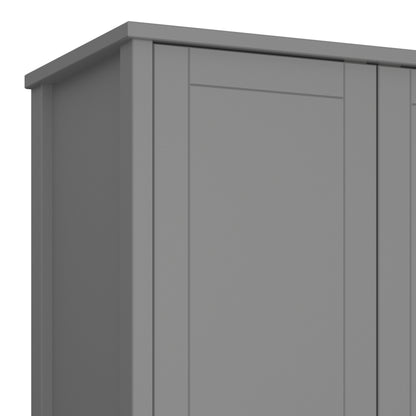 tromso 3 door wardrobe grey