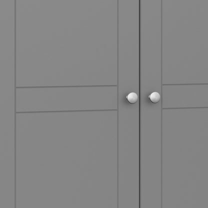 tromso 3 door wardrobe grey