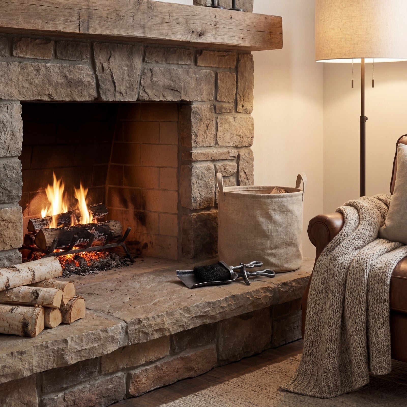 Silver Brushed Steel Crook Top Hearth Tidy Set