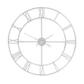 Large Silver Foil Skeleton Wall Clock