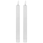 Luxe Collection Natural Glow S/ 2 White LED Dinner Candles