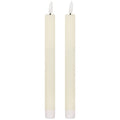 Luxe Collection Natural Glow S/ 2 Ivory LED Dinner Candles