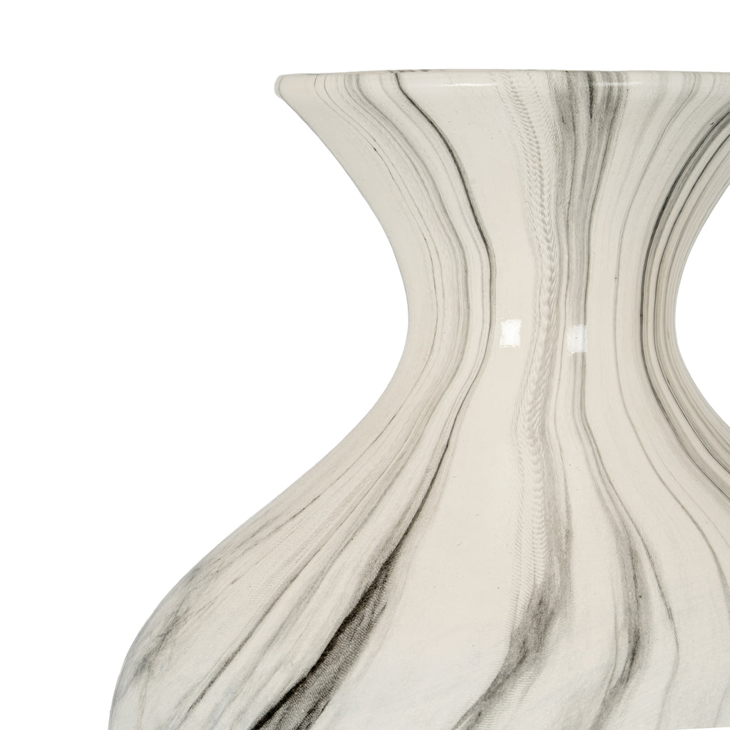 Marble Effect Ellipse Large Vase