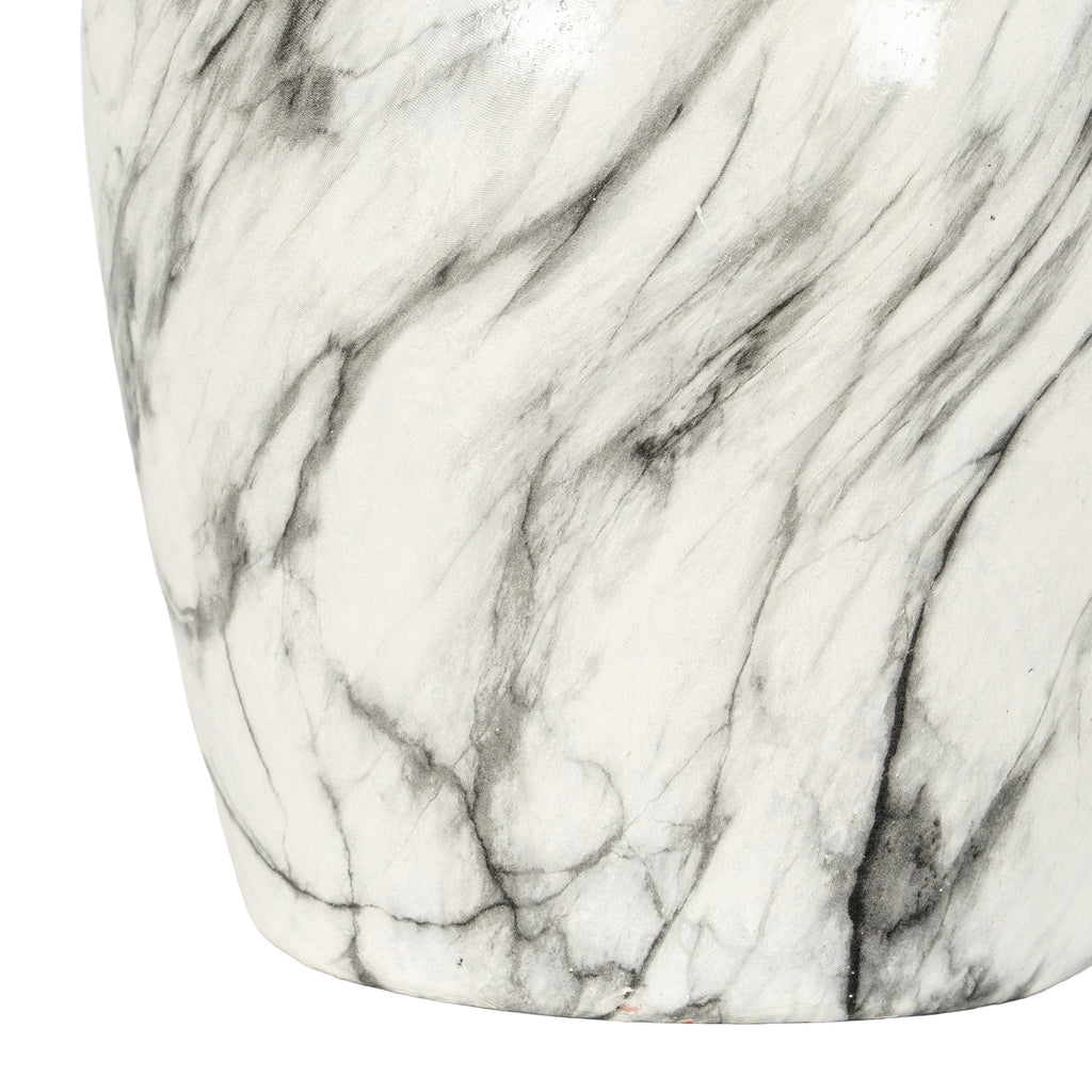 Marble Effect Ellipse Large Vase