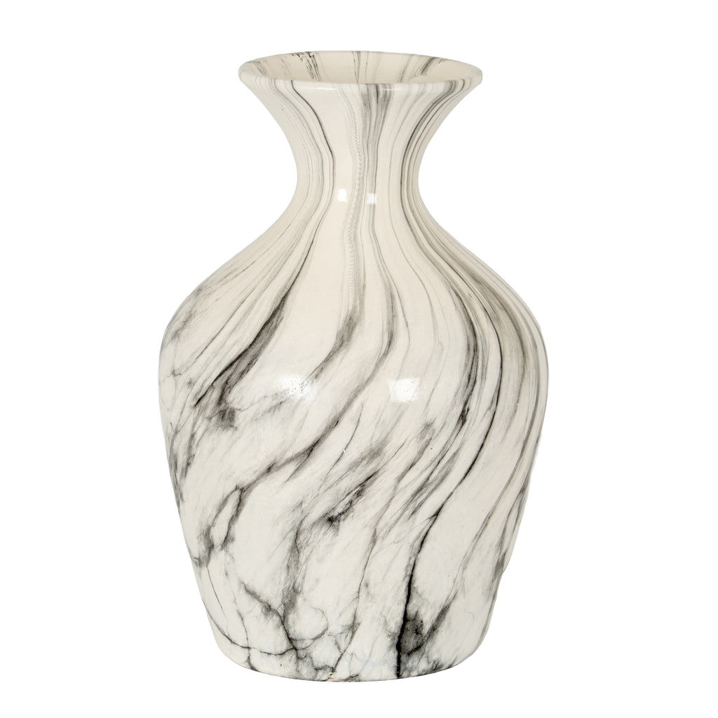 Marble Effect Ellipse Large Vase