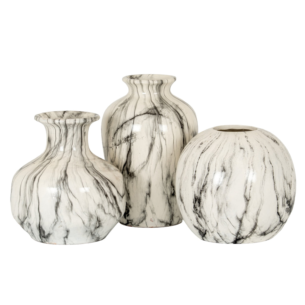 Marble Effect Pudding Vase