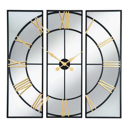 Brooklyn Black And Gold Wall Clock