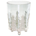 Noel Collection Small Christmas Tree Crackled Candle Holder