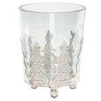 Noel Collection Small Christmas Tree Crackled Candle Holder