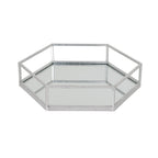 Silver Hexagon Set Of Two Trays