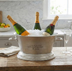Large Antique Pewter Champagne Cooler