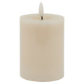 Luxe Collection Melt Effect 3x4 Taupe LED Wax Candle