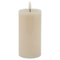 Luxe Collection Melt Effect 3x6 Taupe LED Wax Candle