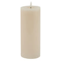 Luxe Collection Melt Effect 3.5x9 Taupe LED Wax Candle