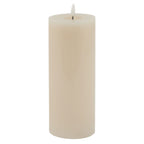 Luxe Collection Melt Effect 3.5x9 Taupe LED Wax Candle