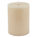 Luxe Collection Melt Effect 6x8 Taupe LED Wax Candle