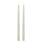 Luxe Collection S/2 Taupe LED Wax Dinner Candles