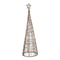 Large LED Wicker Christmas Tree With Star
