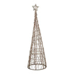 Large LED Wicker Christmas Tree With Star
