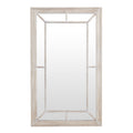 Washed Wood Framed Window Mirror