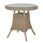 Amalfi Collection Outdoor Bistro Table With Wood Top