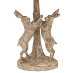 Stonewashed Marching Hares Lamp With Linen Shade