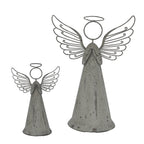 Large Rustic Metal Standing Angel
