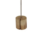 Natural Rustic Star On Wood Stand With Glass Votive