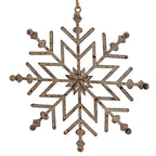 Rustic Hanging Ice Snowflake Decoration